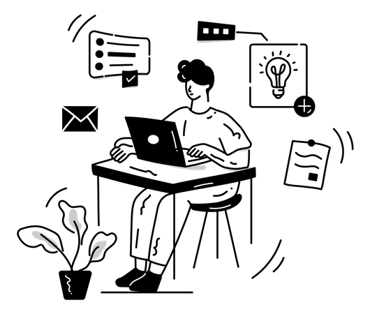 Homme sur son ordinateur