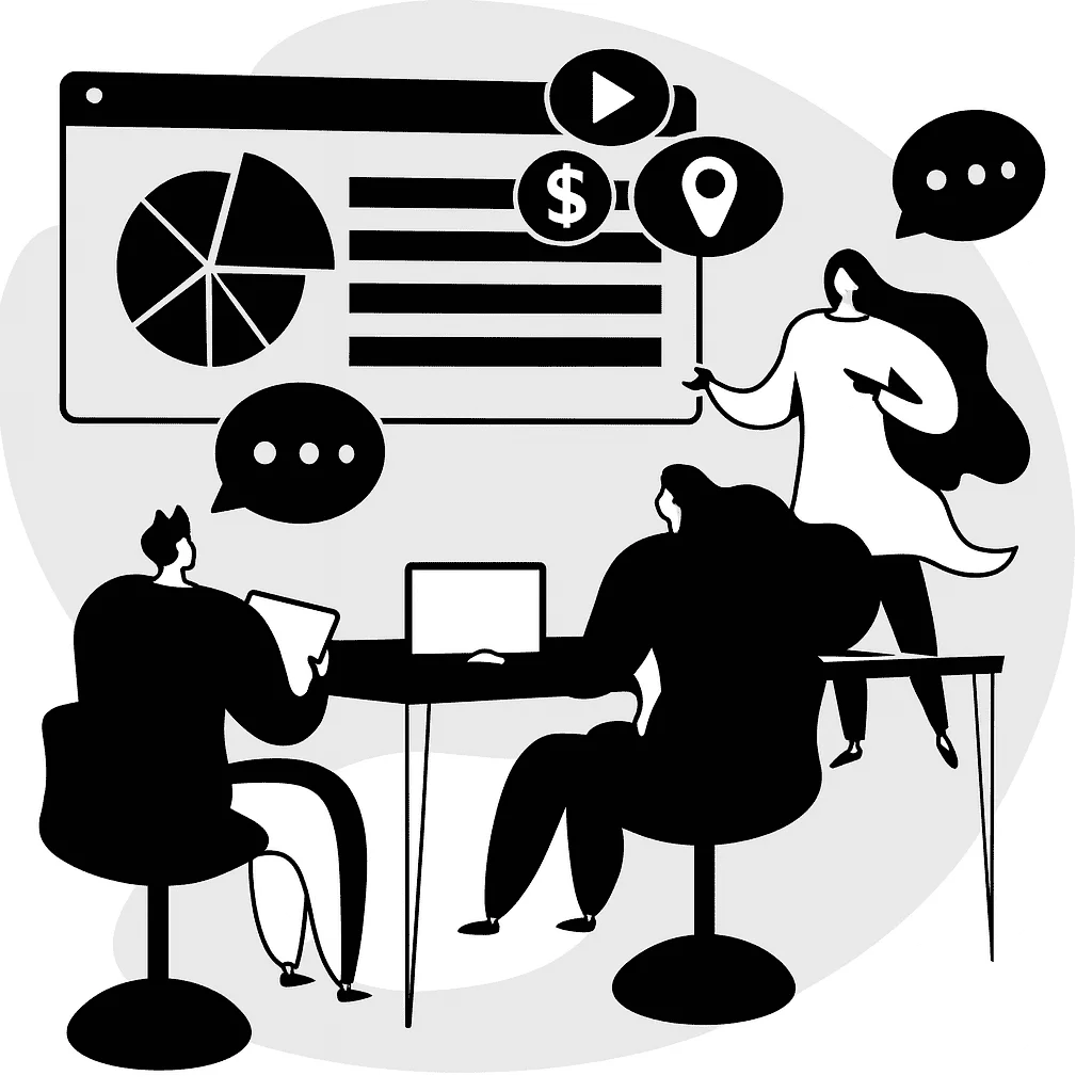 Femme présentant un projet